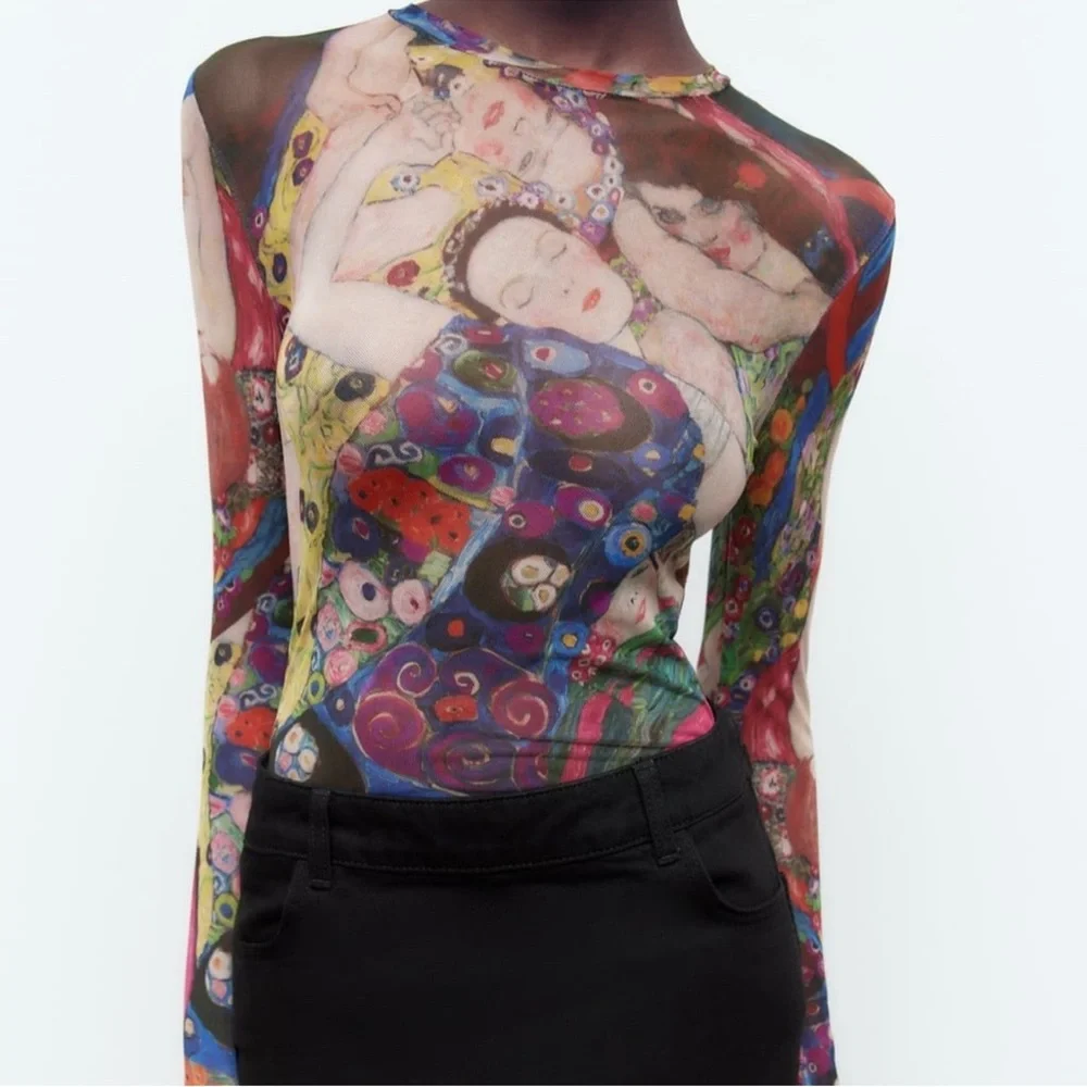 Zara Limited Edition The Virgin Gustav Klimt Long Sleeve Bodysuit - Picture 4 of 9